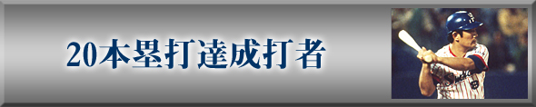 20本塁打達成打者